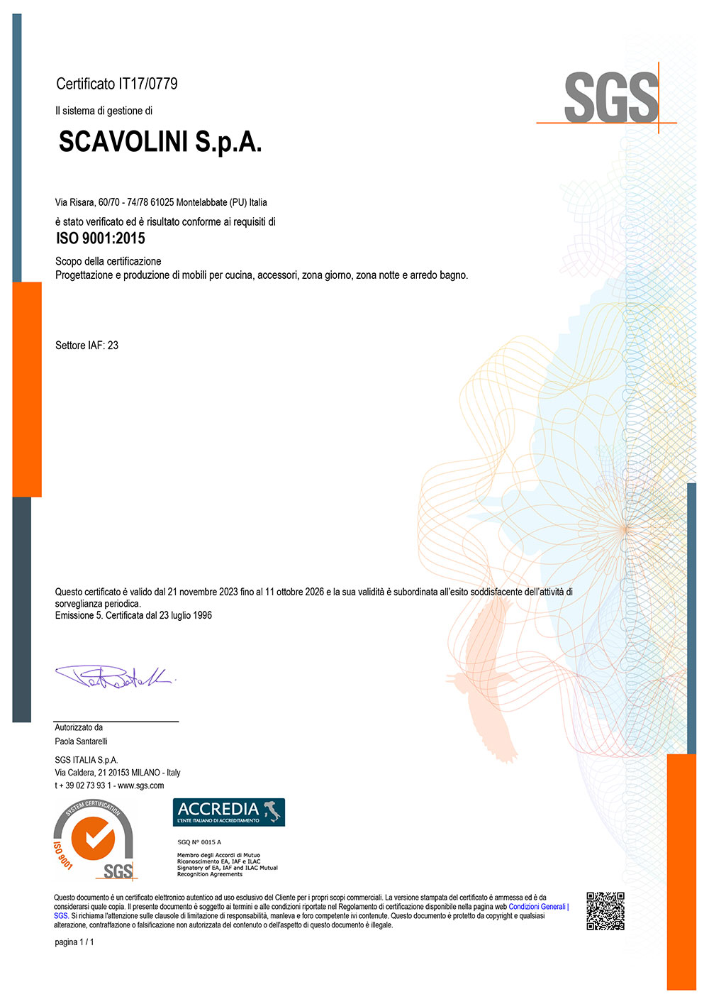 Certificazione Sistema Qualità ISO 9001