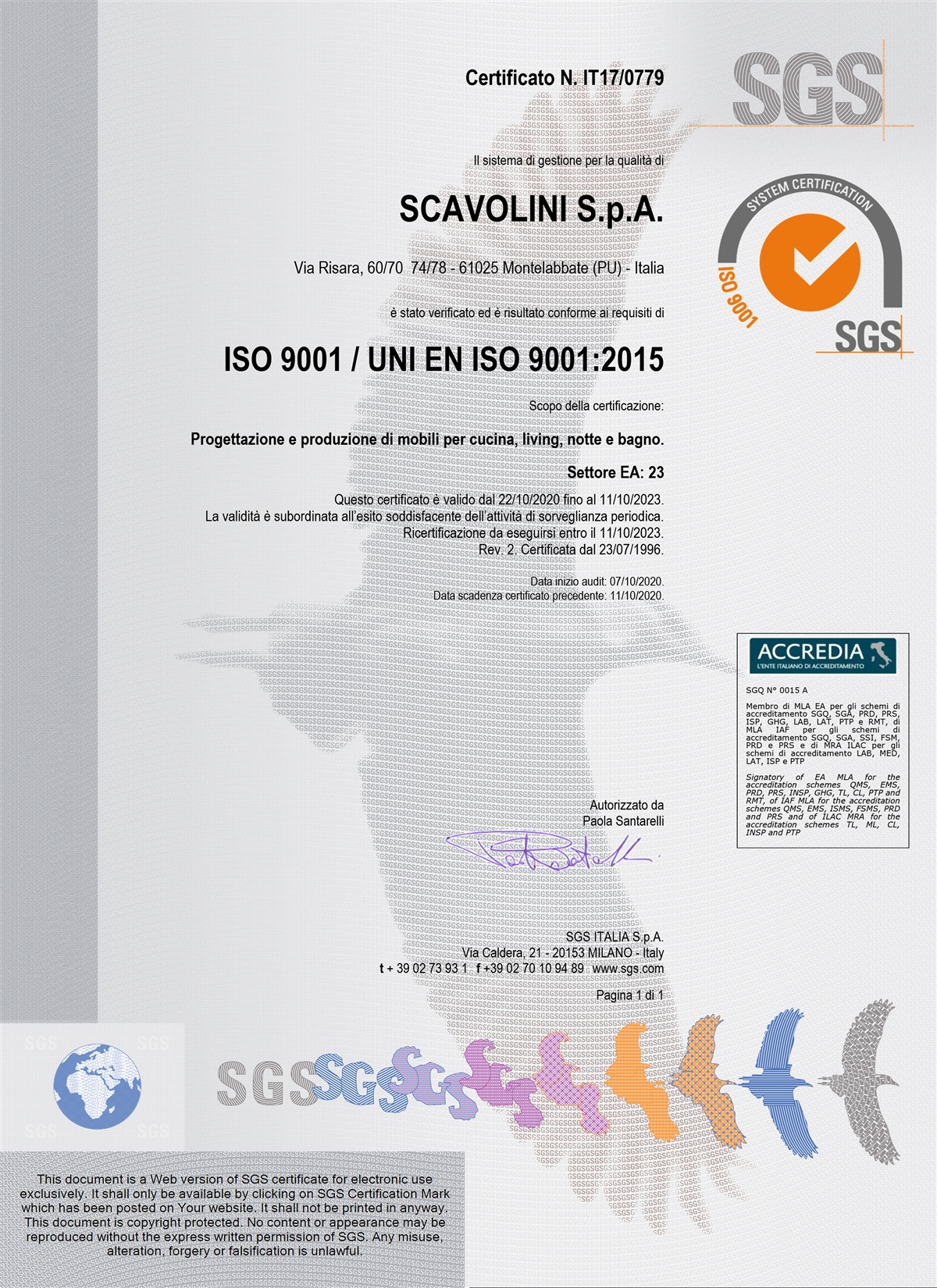 Zertifizierung des Qualitätssystems nach ISO 9001