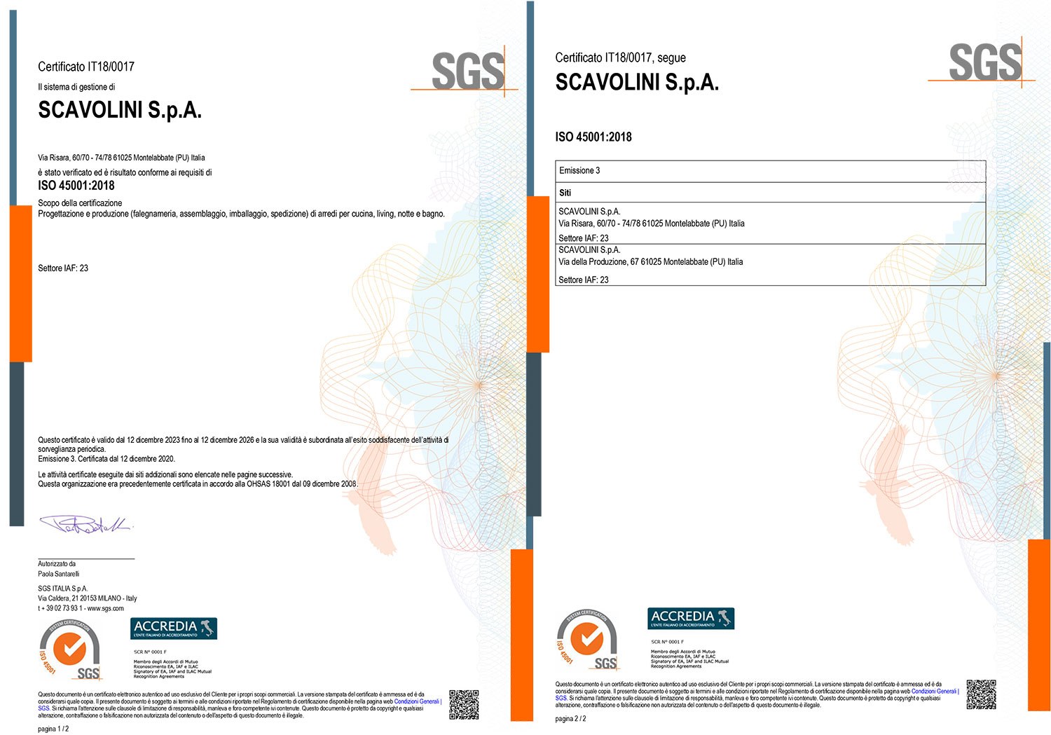 Certificazione Salute e Sicurezza sul Lavoro ISO 45001